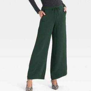 Women's Wide Leg Signature Crepe Pull-On
Pants - A New Day™ Green M $35 retail.